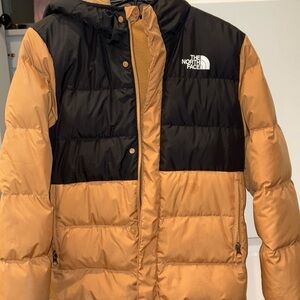 The North Face Black and Tan Kids Puffer Jacket